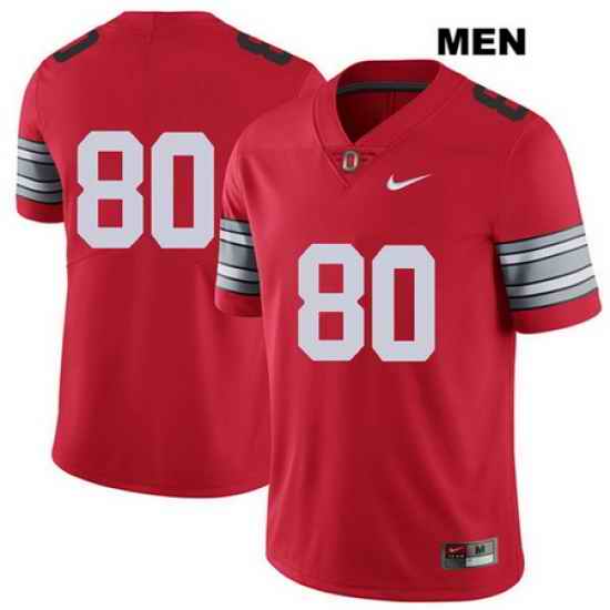 C.J. Saunders Ohio State Buckeyes Nike Authentic Mens Stitched 2018 Spring Game  80 Red College Football Jersey Without Name Jersey